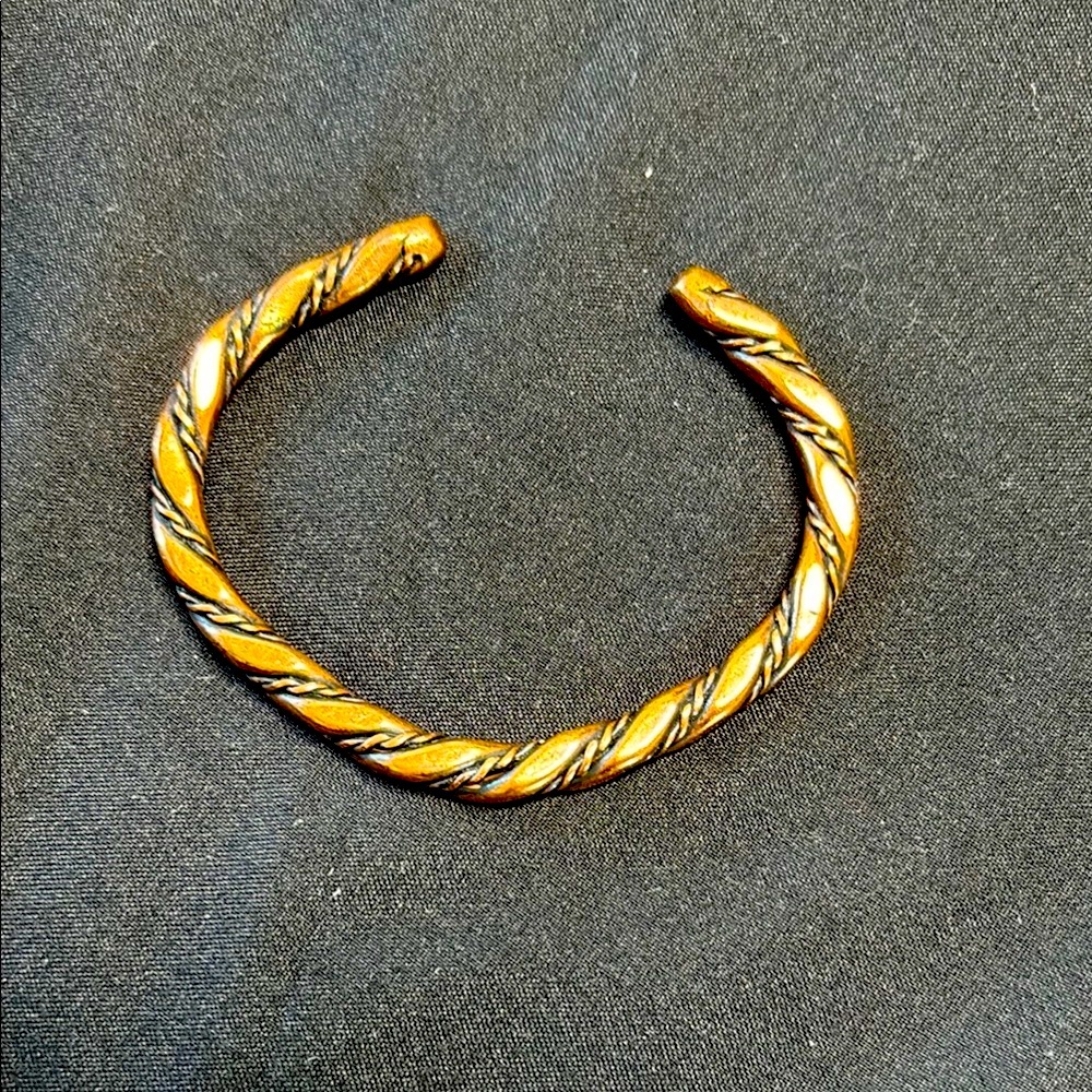 Twisted‎ adjustable solid Copper Cuff Bracelet